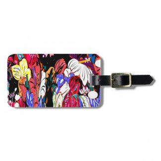 Multi floral luggage tag