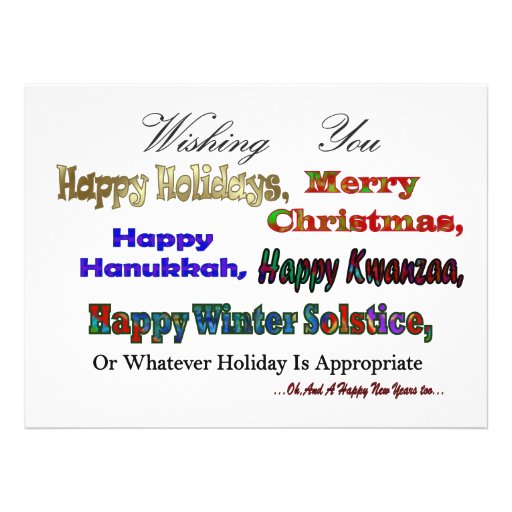 Multi holiday greetings custom invitation