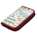 Multi Language Love Romance Blue Green Red Organizer