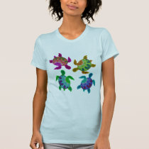 Multi Painted Turtles Apparel T Shirts