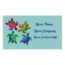 Multi Painted Turtles Business Card Template