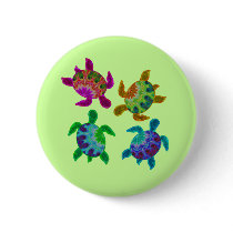 Multi Painted Turtles Buttons
