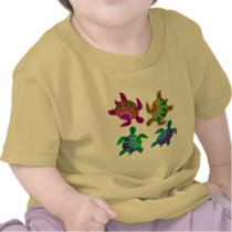 Multi Painted Turtles Infant Tees