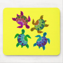 Multi Painted Turtles Mousepad