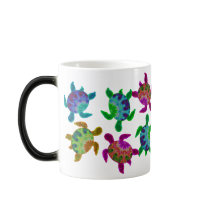 Multi Painted Turtles Mugs by wingedturtle Multi Painted Turtles Mugs