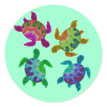 Multi Painted Turtles Stickers by wingedturtle Multi Painted Turtles Stickers