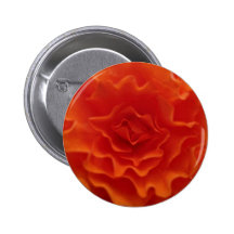 Multi-Petaled Round Orange Flower flowers Pinback Buttons