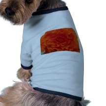 Multi-Petaled Round Orange Flower flowers Doggie T Shirt