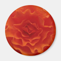 Multi-Petaled Round Orange Flower flowers Fridge Magnets