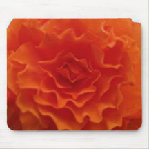 Multi-Petaled Round Orange Flower flowers Mousepads