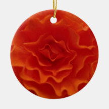 Multi-Petaled Round Orange Flower flowers Ornament