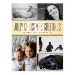 Multi-Photo Christmas Postcard Greeting