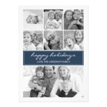 Multi Photo Collage Holiday Photocard - Navy /Blue Announcements