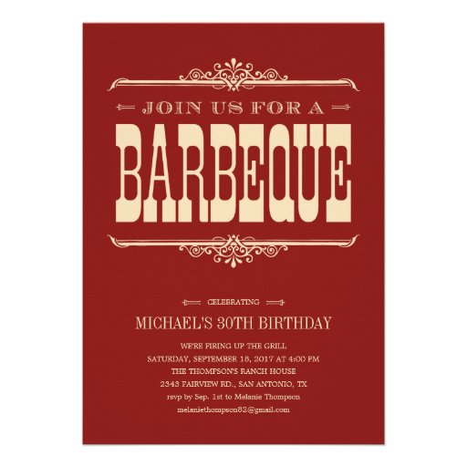 Multi-Purpose Barbeque Party Invitations