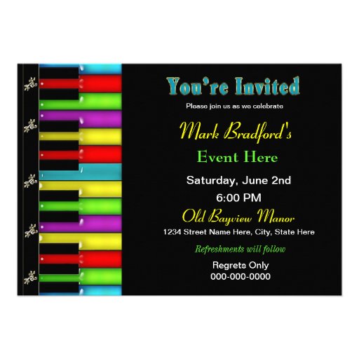 Multi Purpose Invitation - Musical - Keyboard