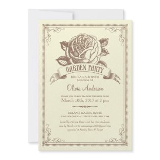 Vintage Garden Party Invitations invitation