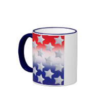 Multi Star Red, White and Blue Coffee Mug