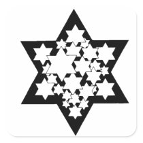 Multi Stars Star of David stickers