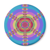 Multi Sun Fractal Refrigerator Magnet