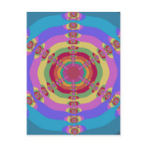 Multi Sun Fractal Postcard