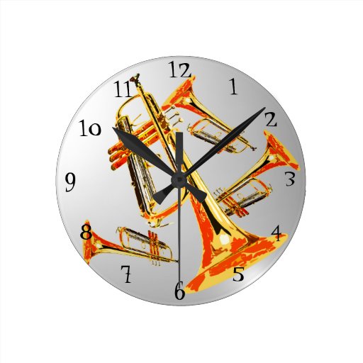 Trumpet Clocks, Trumpet Wall Clock Designs