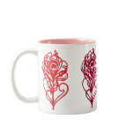 Multi-Warm Tone Peacock Feathers Coffee Mug