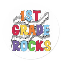Multicolor 1st Grade Rocks stickers by school_teacher Multicolor 1st Grade Rocks stickers