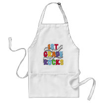 Multicolor 1st Grade Rocks Tshirts and Gifts aprons by school_teacher Multicolor 1st Grade Rocks Tshirts and Gifts aprons