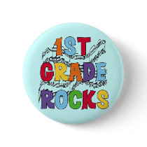 Multicolor 1st Grade Rocks Tshirts and Gifts buttons by school_teacher Multicolor 1st Grade Rocks Tshirts and Gifts buttons