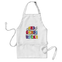 Multicolor 2nd Grade Rocks Tshirts and Gifts aprons by school_teacher Multicolor 2nd Grade Rocks Tshirts and Gifts aprons