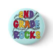 Multicolor 2nd Grade Rocks Tshirts and Gifts buttons by school_teacher Multicolor 2nd Grade Rocks Tshirts and Gifts buttons