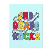 Multicolor 2nd Grade Rocks Tshirts and Gifts postcards