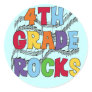 Multicolor 4th Grade Rocks Tshirts and Gifts Stickers