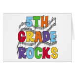 Multicolor 5th Grade Rocks Card