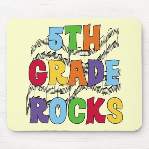 Multicolor 5th Grade Rocks T shirts and Gifts Mouse Pad