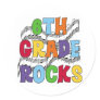 Multicolor 6th Grade Rocks Round Stickers