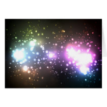 Multicolor Abstract Particles Greeting Card