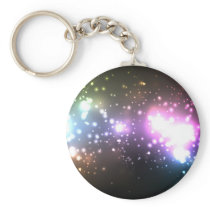 Multicolor Abstract Particles Keychain