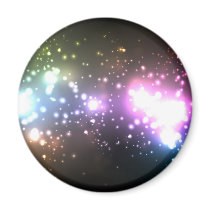 Multicolor Abstract Particles Refrigerator Magnets