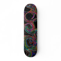 Multicolor Accents on Black Skateboard by JKdesigns Multicolor Accents on Black Skateboard