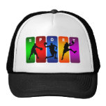 Multicolor Basketball Emblem Mesh Hats