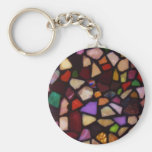 Multicolor Black Mosaic Keychains