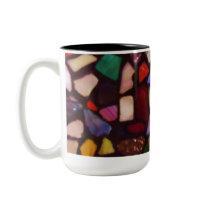 Multicolor Black Mosaic mugs