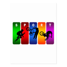 Multicolor BMX Emblem Postcards