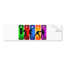 Multicolor Boxing Emblem Bumper Sticker
