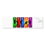 Multicolor Boxing Emblem Bumper Sticker