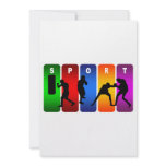 Multicolor Boxing Emblem invitations