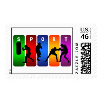Multicolor Boxing Emblem Postage