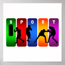 Multicolor Boxing Emblem Poster