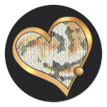 Multicolor Burlap Textures - Round Stickers